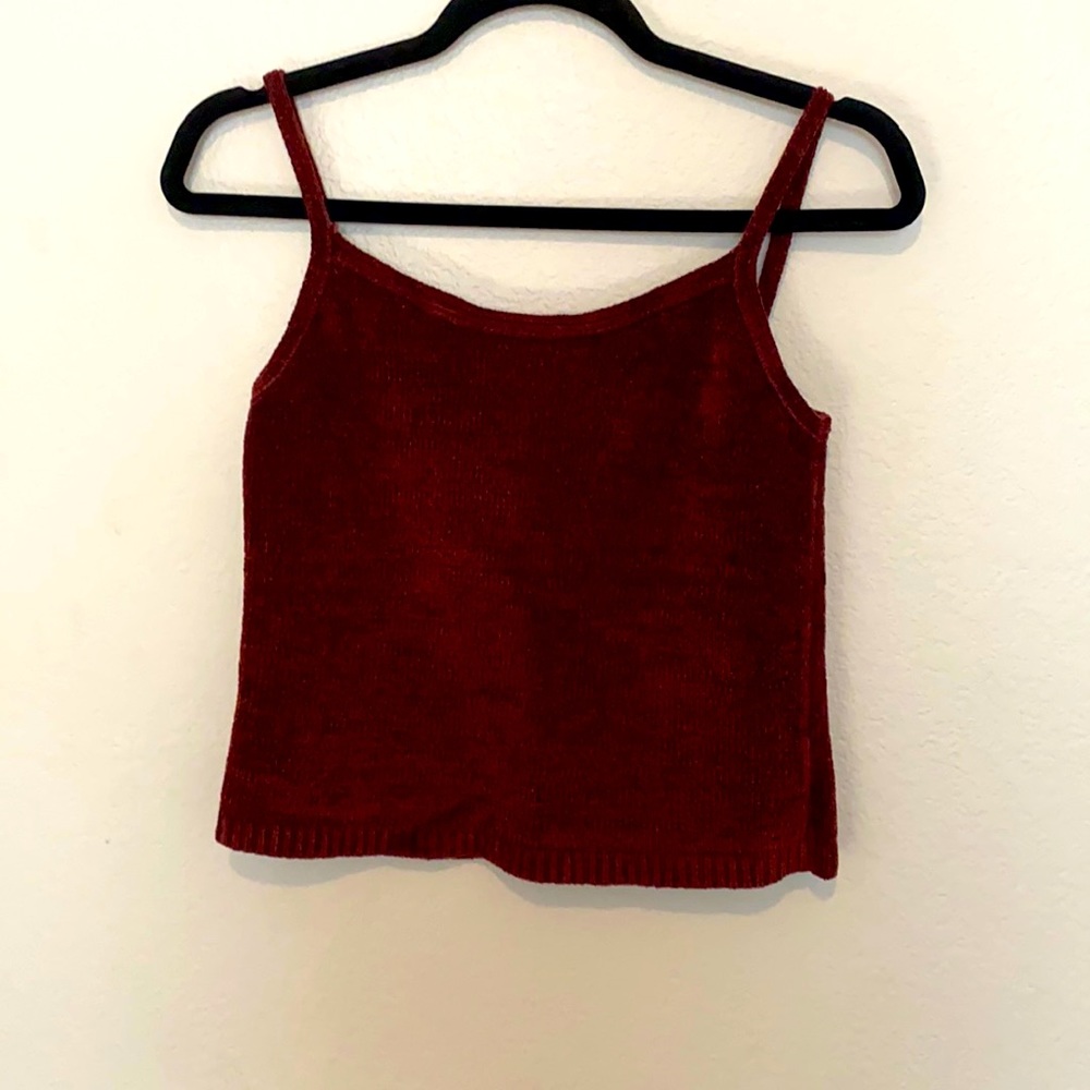 Red Velvet Spaghetti Strap Tank Top
